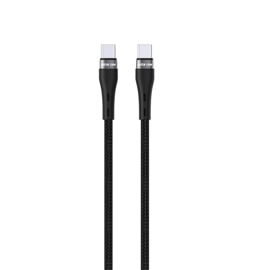 Green Lion USB-C to USB-C Braided Cable - Black