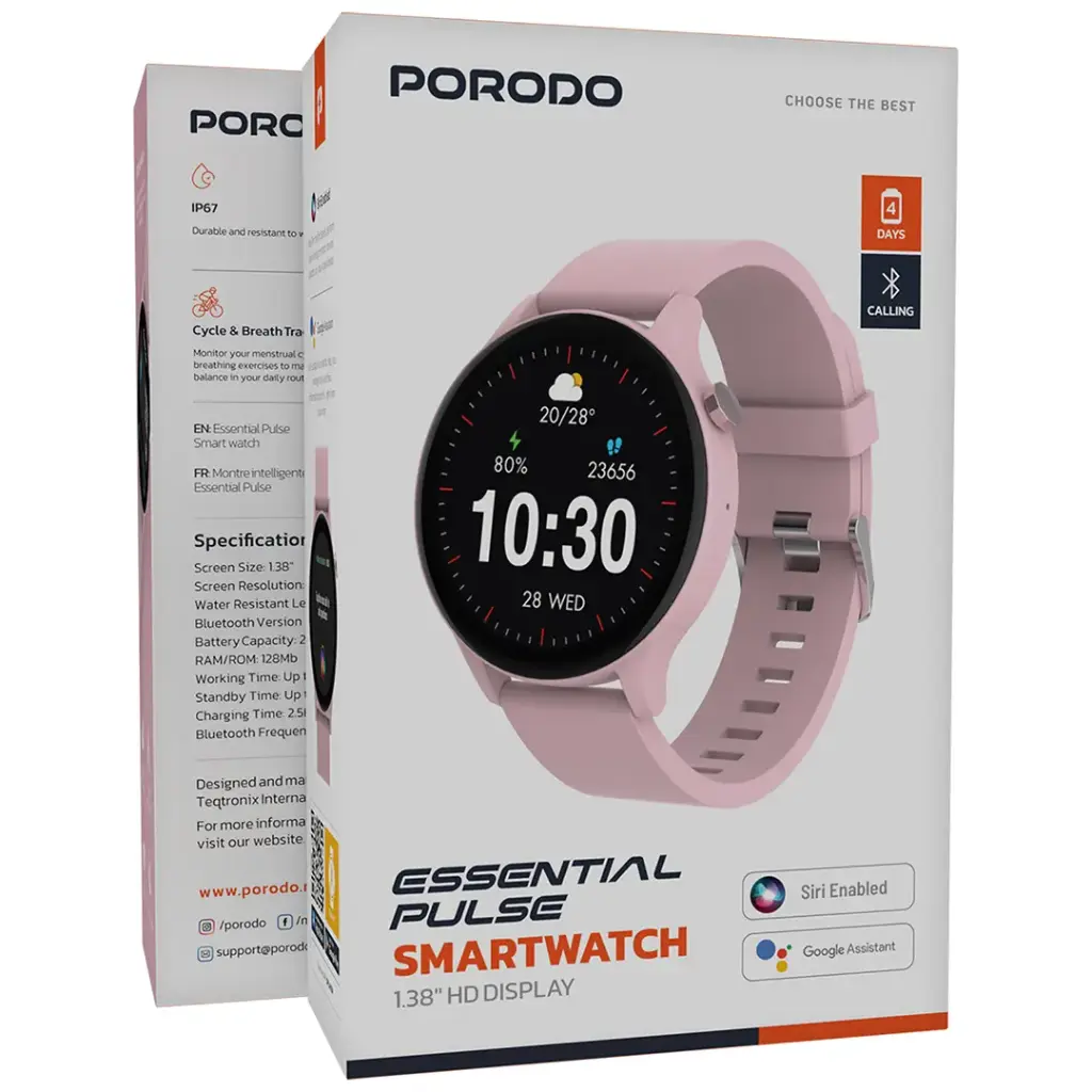 Porodo Essential Pulse Smart Watch 1.38"