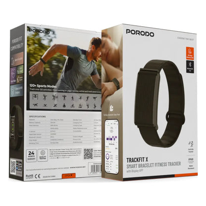 Porodo Trackfit X Smart Bracelet Fitness Tracker with Display App