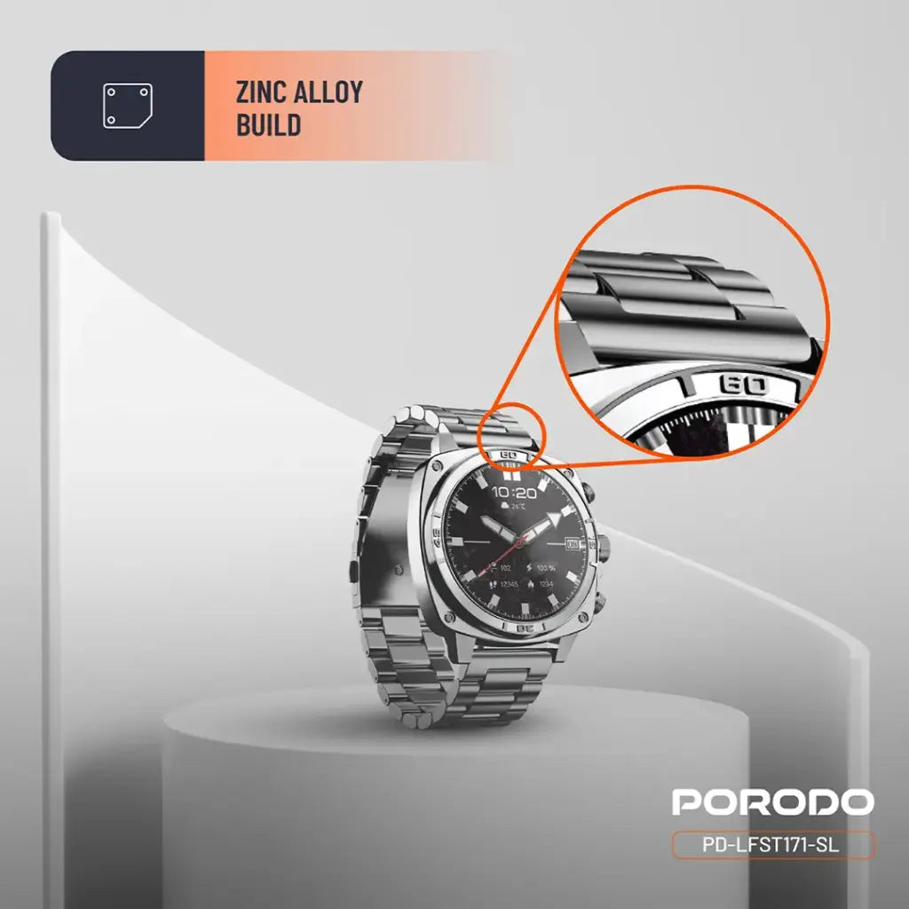 Porodo Chrono Steel Smart Watch