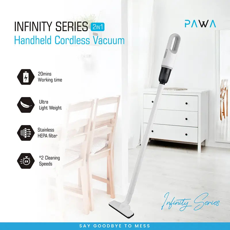 PAWA Handheld Cordless Vacuum - Infinity Series 2 in 1