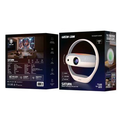 Green Lion Saturn Smart Portable Projector – 720P Android 14