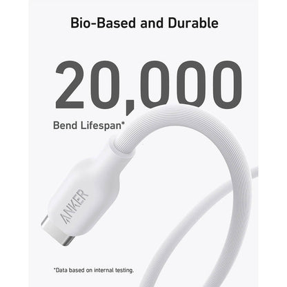ANKER
Anker 543 USB-C to -C Cable - Bio-Based 3ft, White |