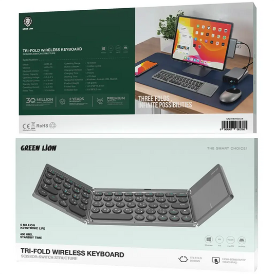 Green Lion Tri-Fold Wireless Keyboard
