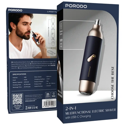 Porodo 2-in-1 Electric Shaver