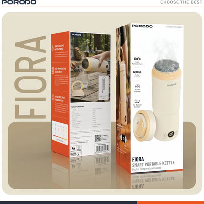 Porodo Flora Smart Portable Kettle 600ml – Beige
