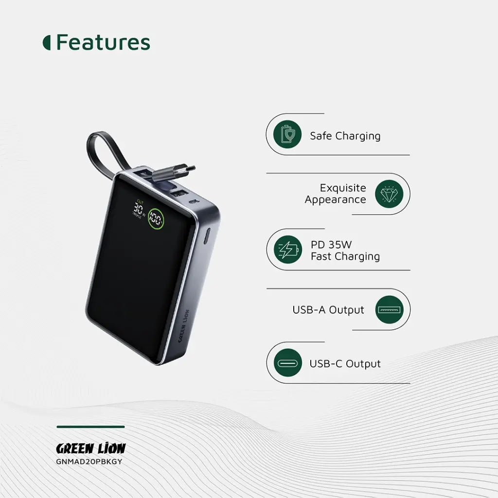 Green Lion Madrid 20 Power Bank 20000mAh PD