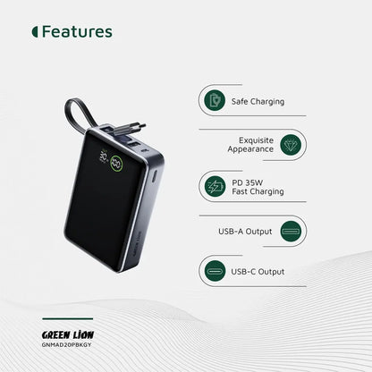 Green Lion Madrid 20 Power Bank 20000mAh PD