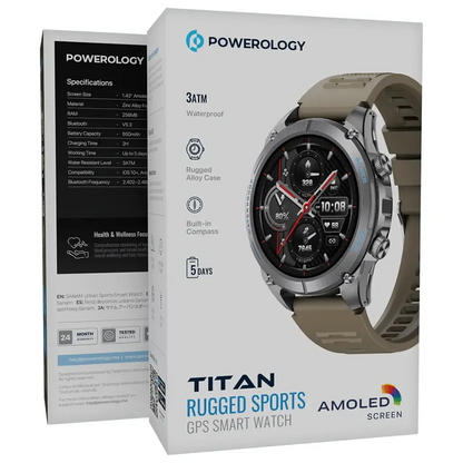 Powerology Titan Rugged Sports GPS Smart Watch