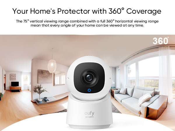 eufy Indoor Cam C220 – 2K 360° AI Security Camera