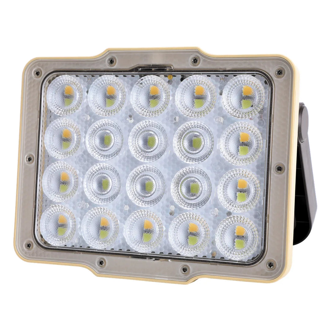 Green Lion Solar Flood Light with 4800mAh Battery & 43 LED Beads - Black