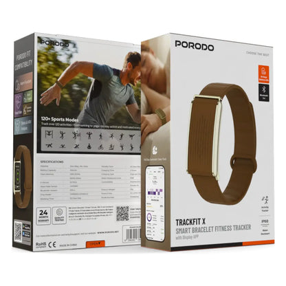 Porodo Trackfit X Smart Bracelet Fitness Tracker with Display App